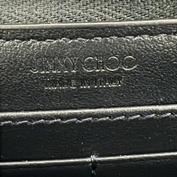 JIMMY CHOO - Navy Leather Long Wallet